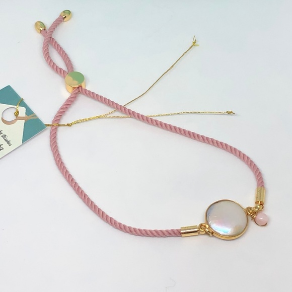 CLEARANCE Mother of Pearl Cord BLACK Bracelet - Picture 5 of 7